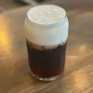 Blackberry Lavender White Mocha Cold Brew with Cold Foam.
