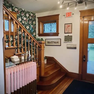 Entrance door and staircase