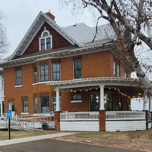 the front of a brick house