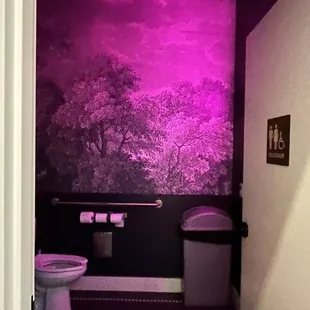 a purple bathroom