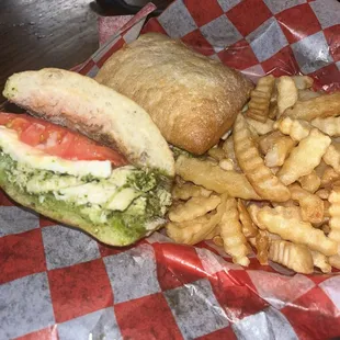 Grilled Chicken and Pesto Sandwich