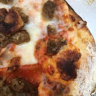 a close up of a pizza