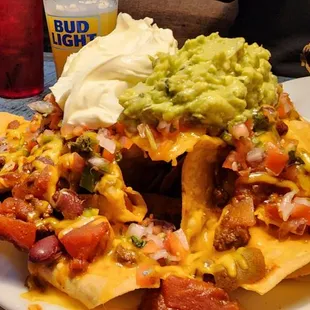 a plate of nachos