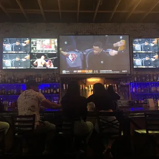 Front of the bar. Nicest thing here and service is great!