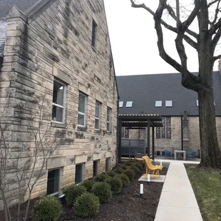 Entrance from parking lot