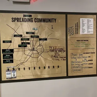 a map of spreading community