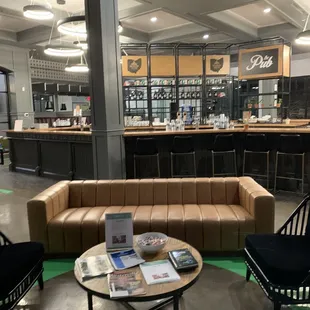 the bar and lounge area