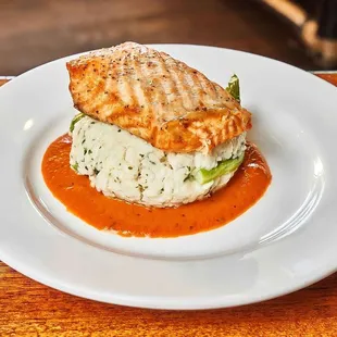 Salmon and Asparagus Risotto