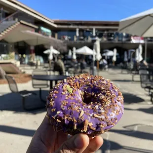 Coconut ube donut