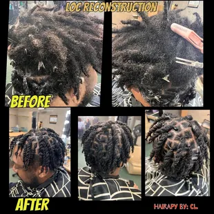 Loc Reconstruction, for locs, retwist.
