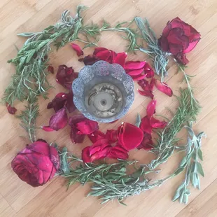 Lovely display in the middle of the room