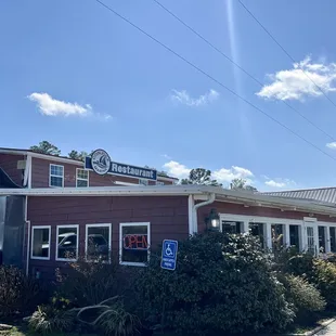 the front of the restaurant