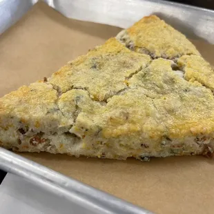 Cheddar bacon and chives scone