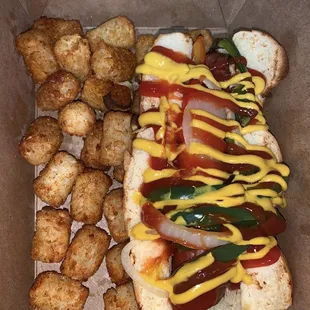 LA Street Dog and Tator Tots
