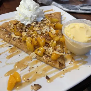 Peach Crepe