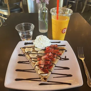 Nutella Crepe &amp; Mango Smoothie