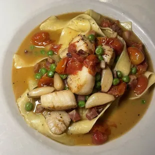 pasta with scallops