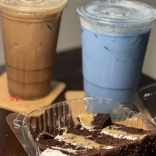 dark chocolate habanero &amp; blue matcha iced