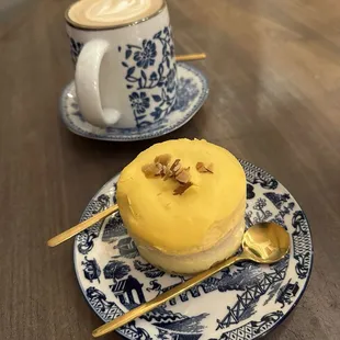 Dark chocolate habanero latte and mango guava cheesecake!