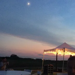 Under the Kansas sky with great company and music.