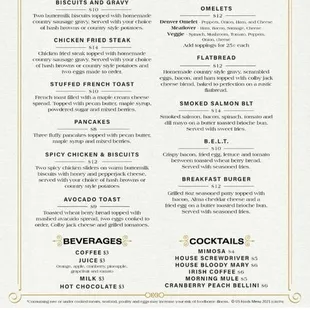Colbert Hills website and menu