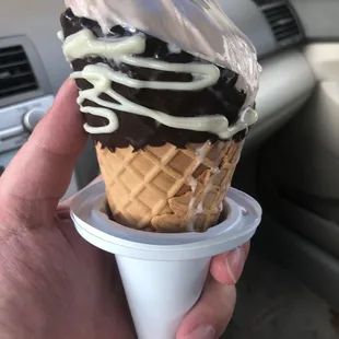 I love that they include these plastic cone holders so I don't drip ice cream all over the floor/myself.