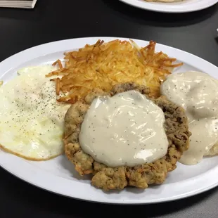 Chicken fried steak breakfast. Very tasty!