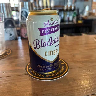 a can of blue smoke cider
