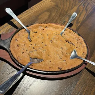 Skillet Cookie Dessert. Sadly :) I only needed 1 spoon!