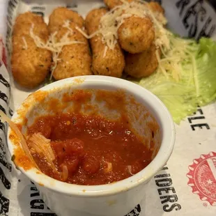 Mozzarella sticks,  Chesseburgers and Prickly Pear Margaritas. Best ever!!!