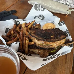 Pickled grilled cheese