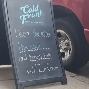 Like the sandwich board sign