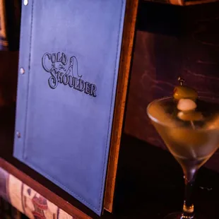 a martini in a martini glass