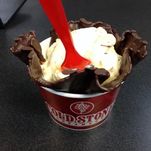 The perfect blend of a banana caramel crunch is delicious!