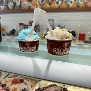 two cups of ice cream