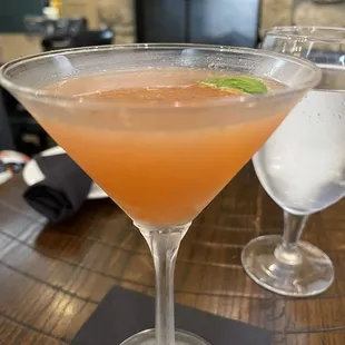 Blood orange martini with basil--would have had another if I weren't driving!