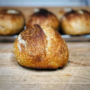 Our new sourdough loaves.