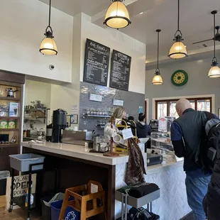 a man standing at the counter