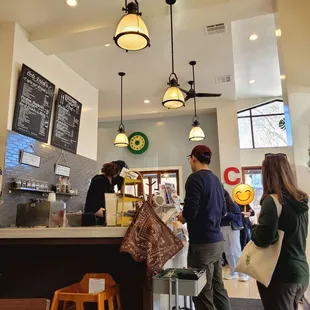 Order counter is cozy yet efficient.