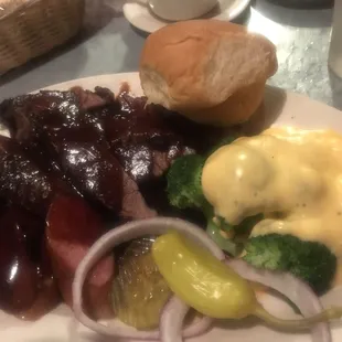BBQ combo with the amazing broccoli cheese.