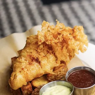 Cod Damn Fish and chips