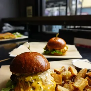 Smash Burger with hand-cut fries.