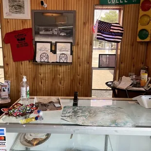 a view of the counter