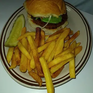 Veggie Burger and fries
