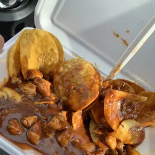 Grilled chicken nachos