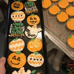 Halloween iced sugar cookies