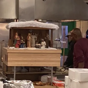 a man preparing food