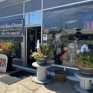 The front entrance to the store