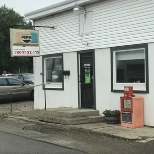 the front of the restaurant