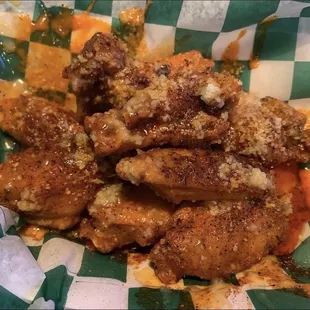 Buffalo Cajun Garlic Parm